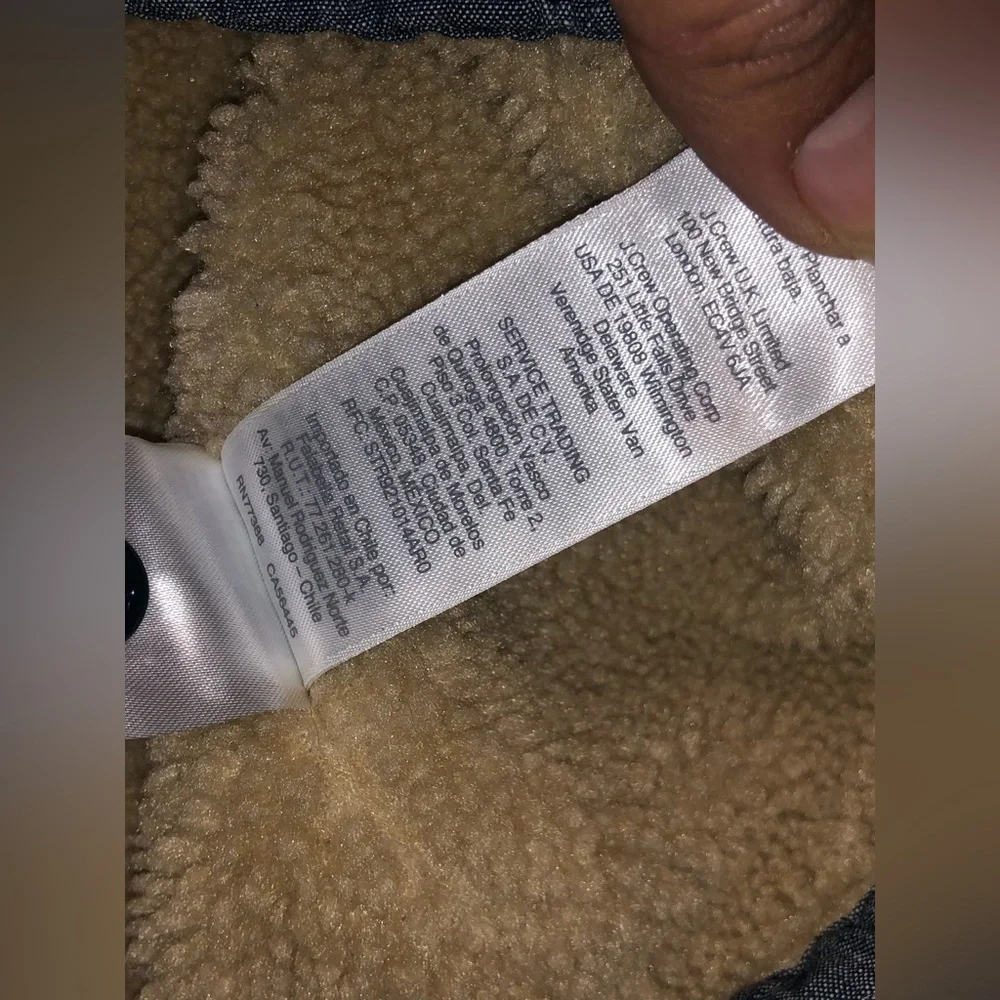 J.Crew Sherpa-lined Blue Chambray Work Shirt: Excellent Condition; Mens Size XL